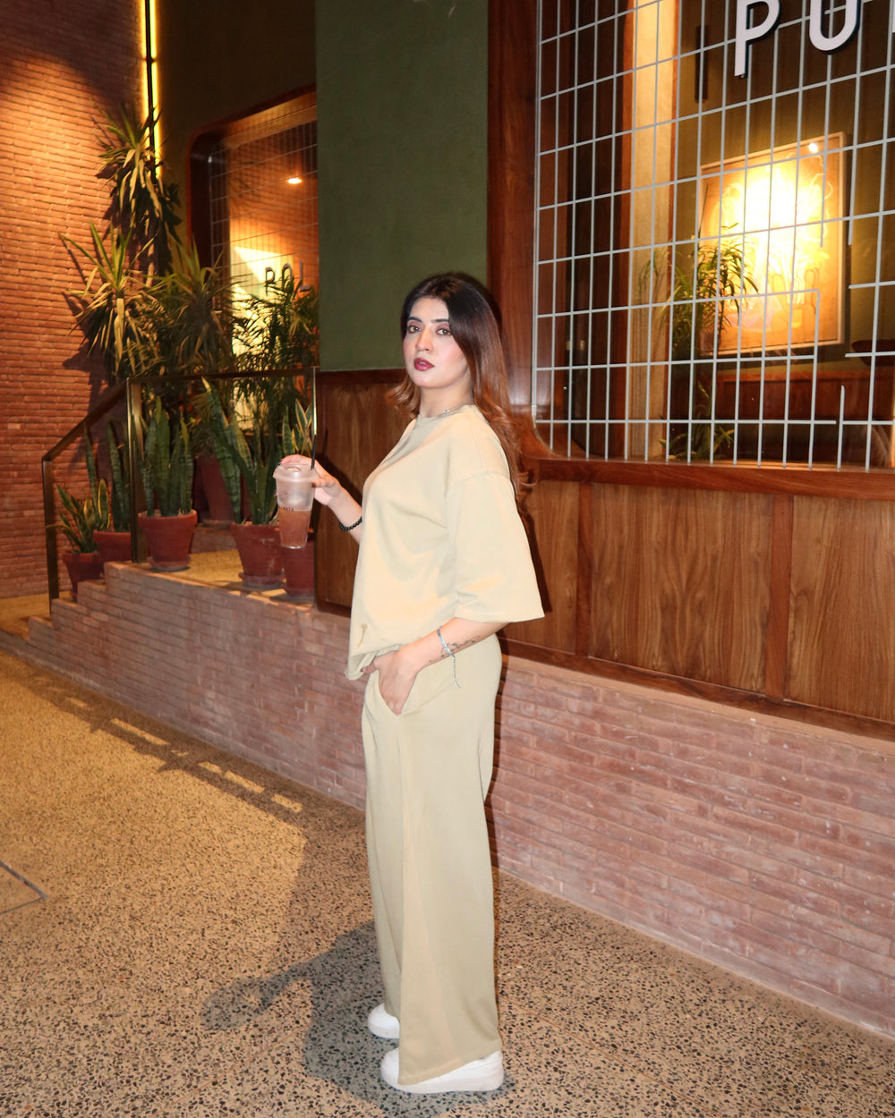 Sage Relaxed Top & Wide-Leg Trouser Set